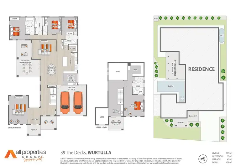 Floorplan of Homely house listing, 39 The Decks, Wurtulla QLD 4575