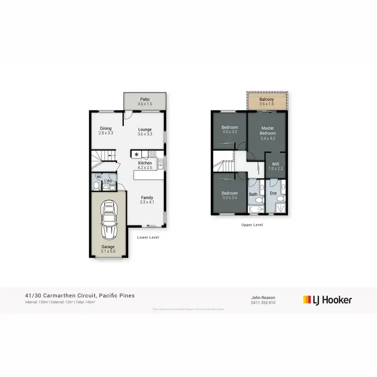 Floorplan of Homely townhouse listing, 41/30 Carmarthen Circuit, Pacific Pines QLD 4211
