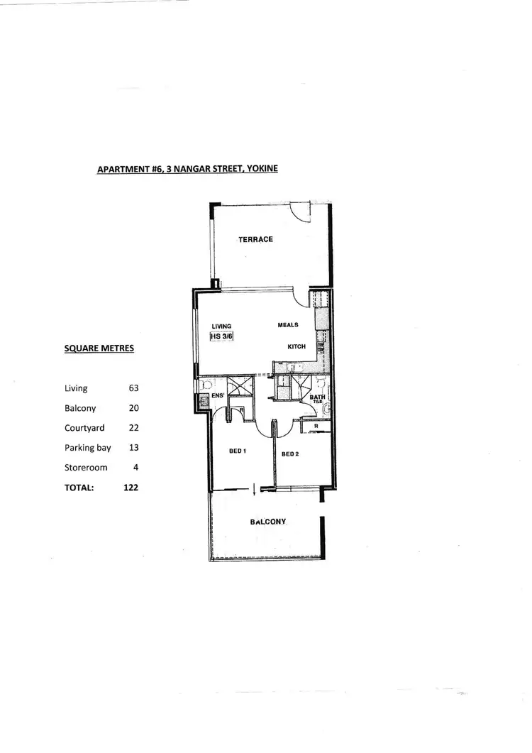 Floorplan of Homely unit listing, 6/3 Nangar Street, Yokine WA 6060