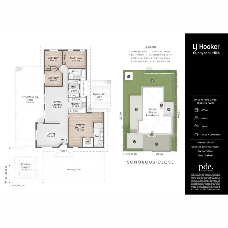 Floorplan of Homely house listing, 20 Sonorous Close, Regents Park QLD 4118