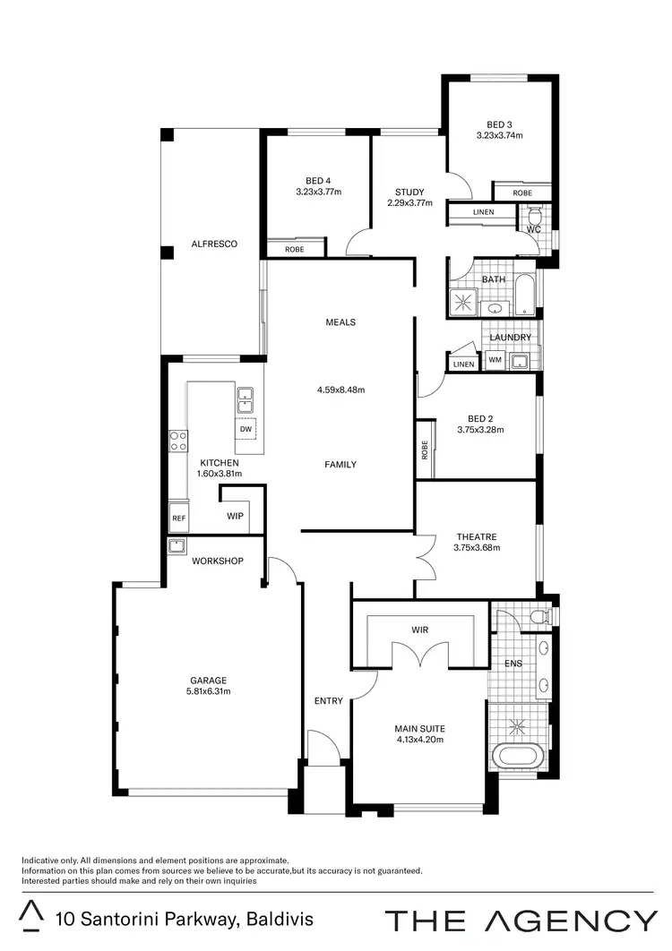 Floorplan of Homely house listing, 10 Santorini Parkway, Baldivis WA 6171