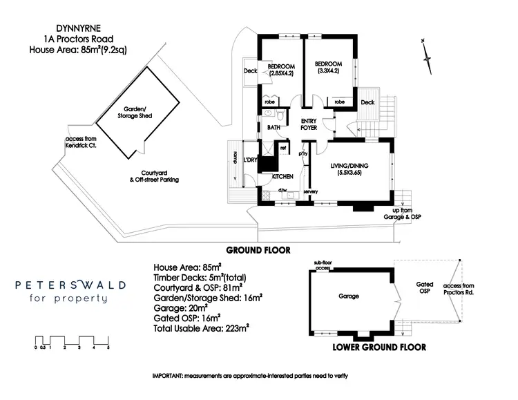 Floorplan of Homely house listing, 1a Proctors Road, Dynnyrne TAS 7005
