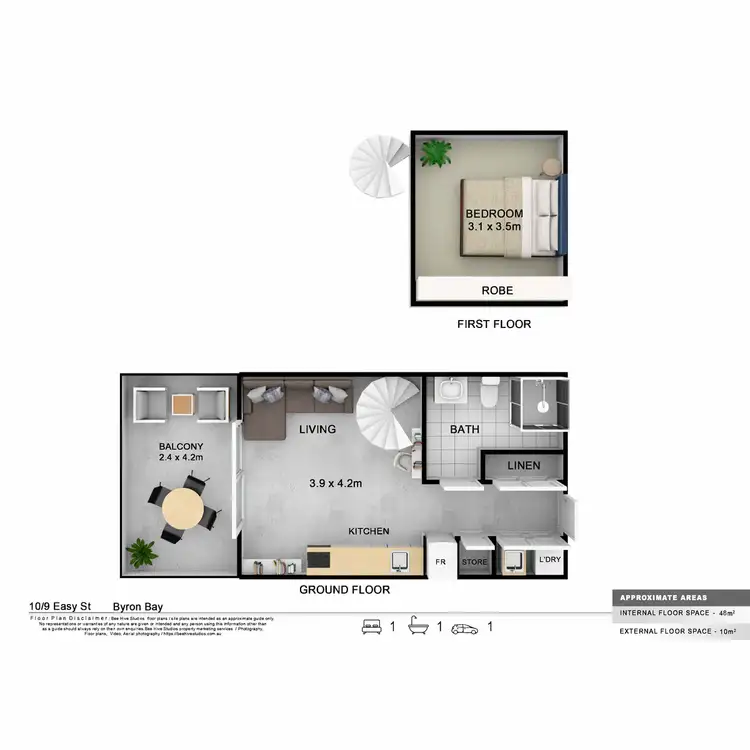 Floorplan of Homely unit listing, 10/9 Easy Street, Byron Bay NSW 2481