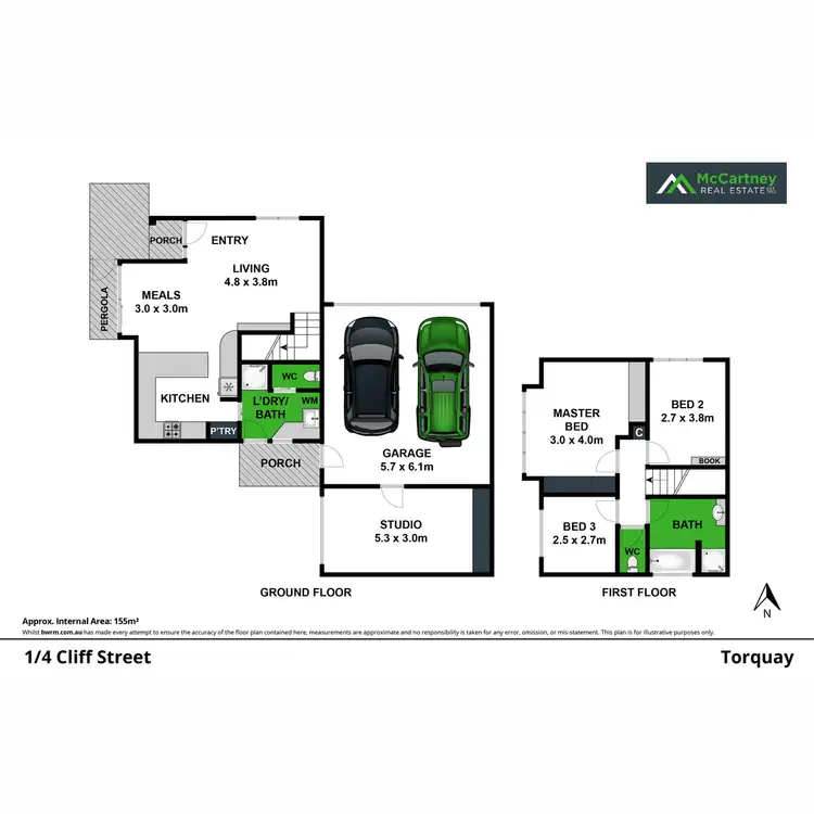 Floorplan of Homely townhouse listing, 1/4-6 Cliff Street, Torquay VIC 3228