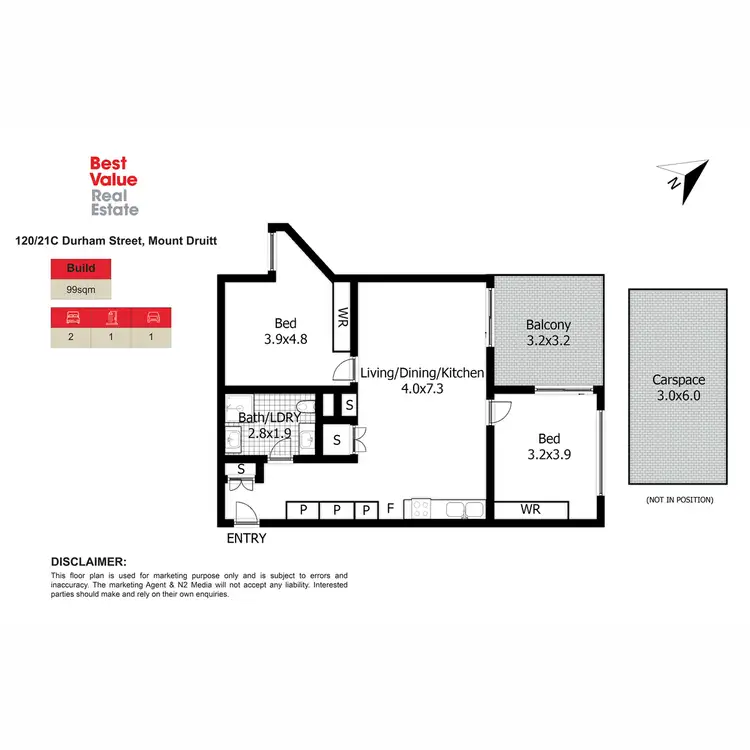 Floorplan of Homely apartment listing, 120/21C Durham Street, Mount Druitt NSW 2770