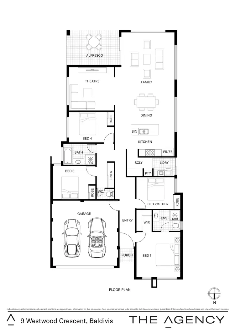 Floorplan of Homely house listing, 9 Westwood Crescent, Baldivis WA 6171