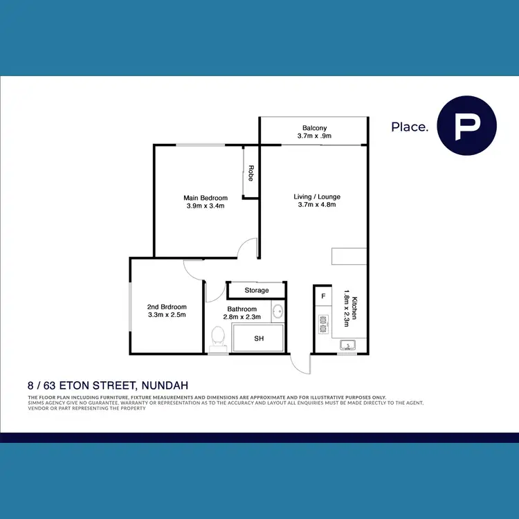 Floorplan of Homely unit listing, 8/63 Eton Street, Nundah QLD 4012