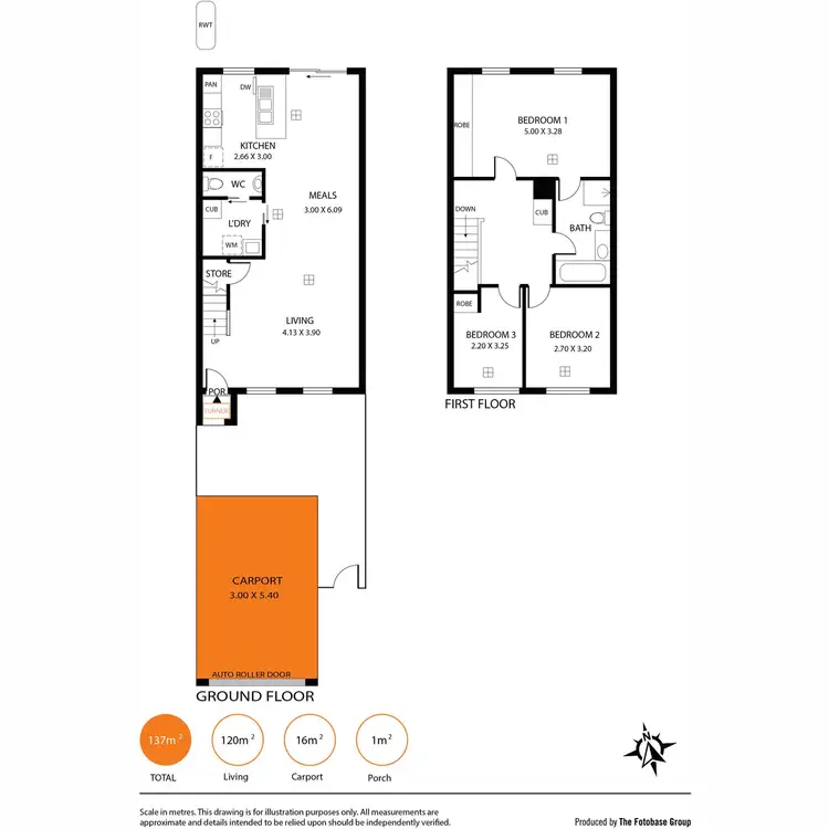 Floorplan of Homely townhouse listing, 9 Blue Gum Avenue, Woodville North SA 5012