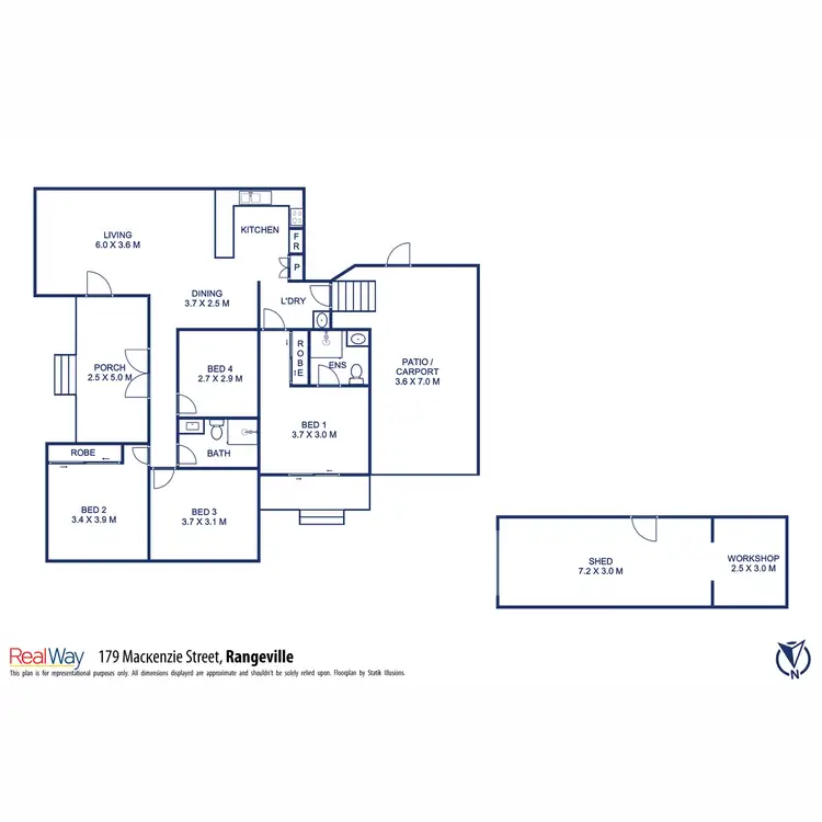 Floorplan of Homely house listing, 179 Mackenzie Street, Rangeville QLD 4350