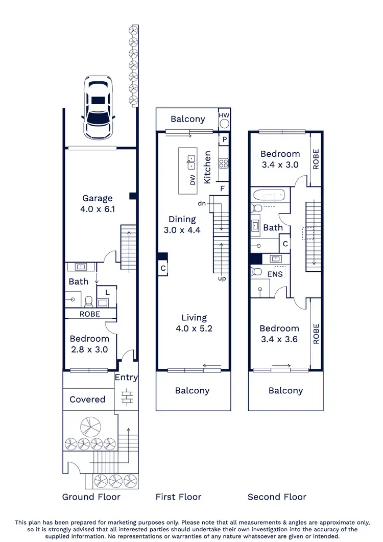 Floorplan of Homely townhouse listing, 10 Stanford Street, Ascot Vale VIC 3032