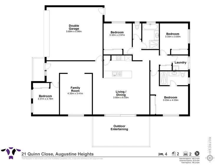 Floorplan of Homely house listing, 21 Quinn Close, Augustine Heights QLD 4300
