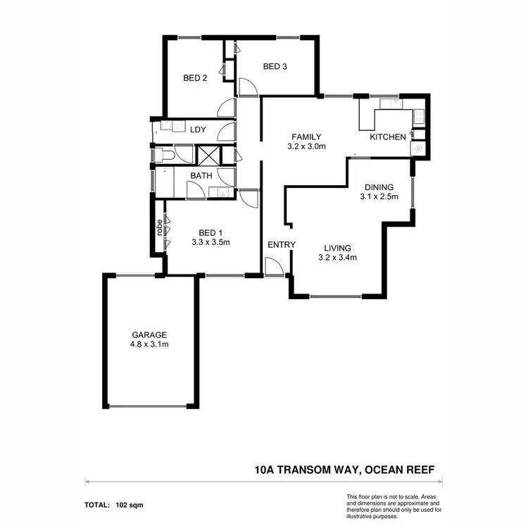 Floorplan of Homely house listing, 10A Transom Way, Ocean Reef WA 6027
