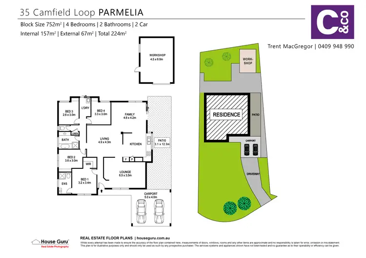 Floorplan of Homely house listing, 35 Camfield Loop, Parmelia WA 6167