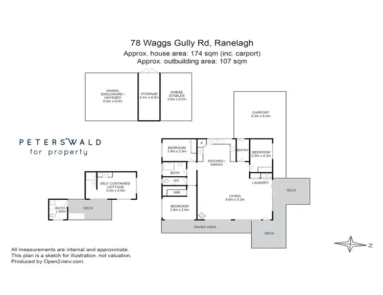 Floorplan of Homely rural property listing, 78 Waggs Gully Road, Ranelagh TAS 7109
