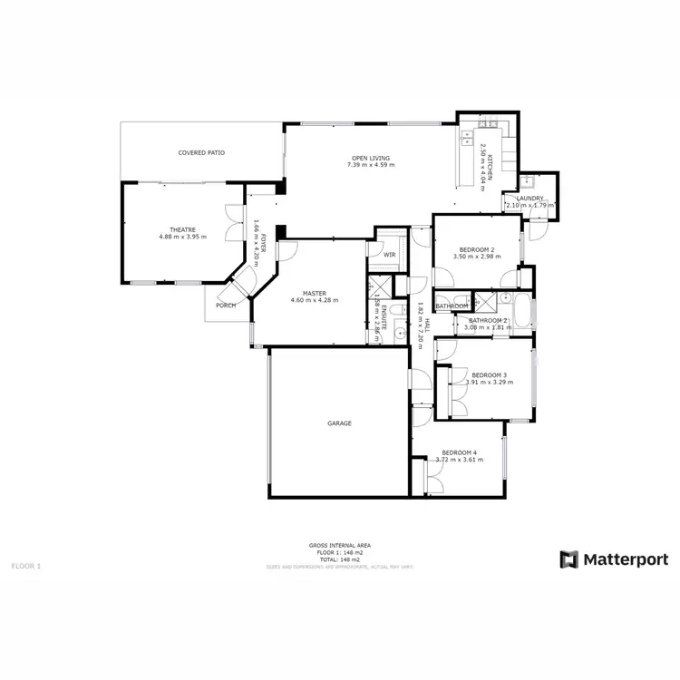 Floorplan of Homely house listing, 1B Robann Way, Morley WA 6062