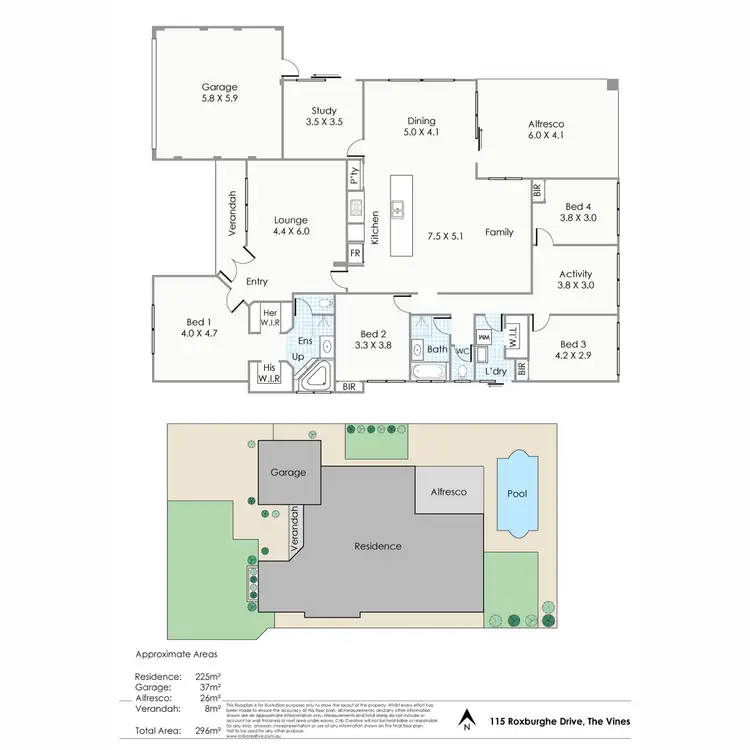 Floorplan of Homely house listing, 115 Roxburghe Drive, The Vines WA 6069