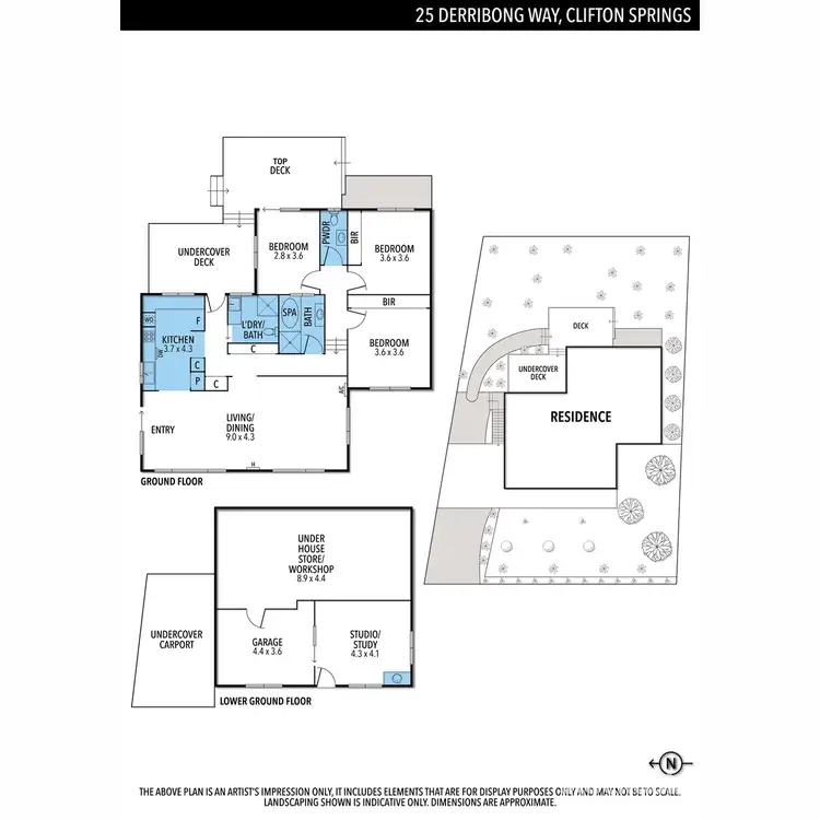 Floorplan of Homely house listing, 25 Derribong Way, Clifton Springs VIC 3222