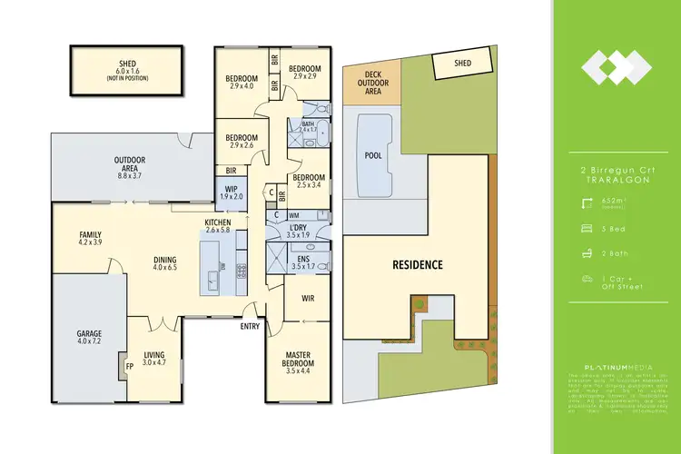 Floorplan of Homely house listing, 2 Birregun Court, Traralgon VIC 3844