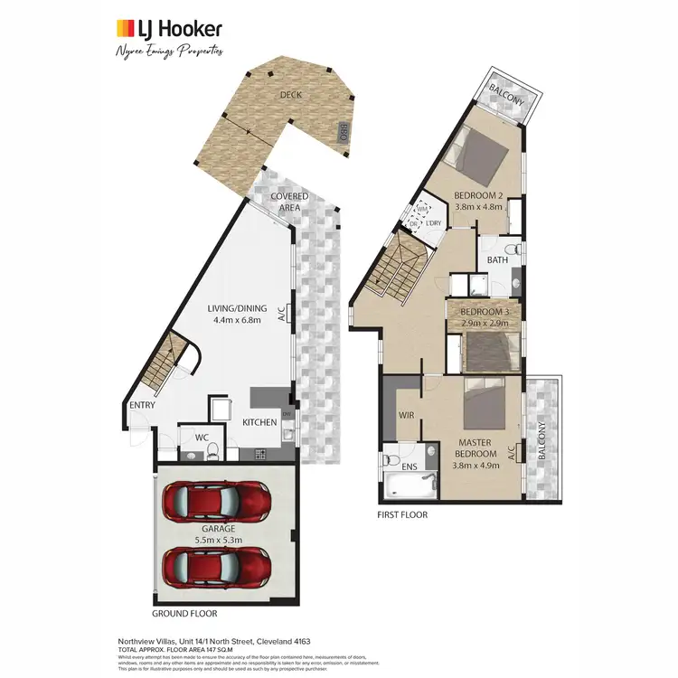 Floorplan of Homely townhouse listing, 14/1 North Street, Cleveland QLD 4163