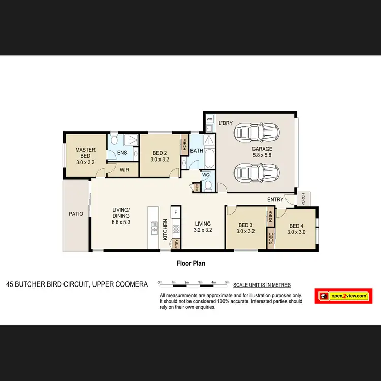 Floorplan of Homely house listing, 45 Butcher Bird Circuit, Upper Coomera QLD 4209
