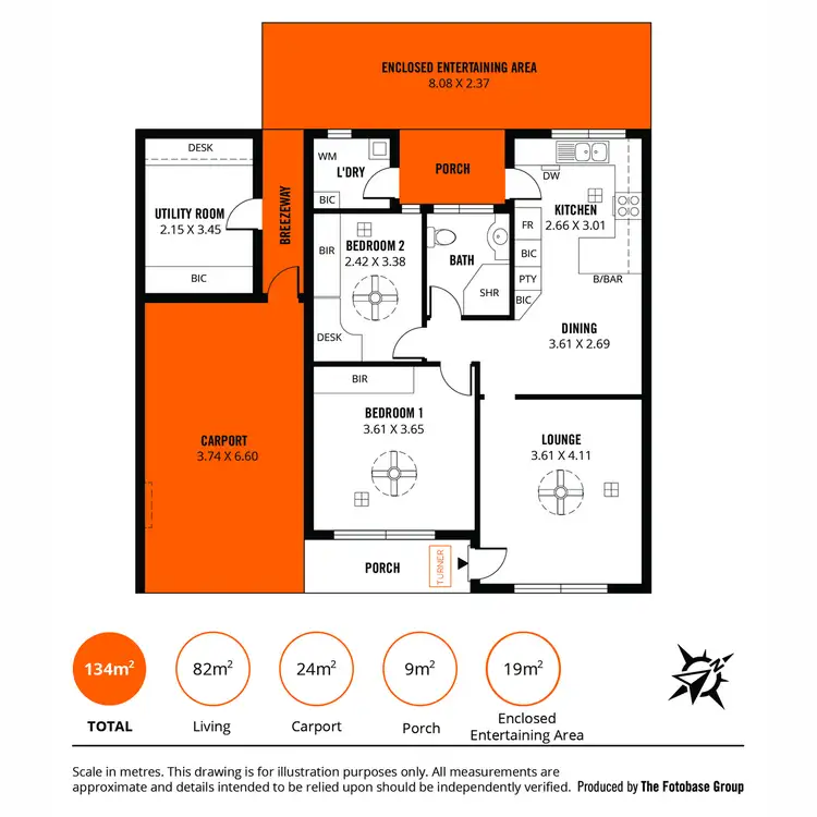 Floorplan of Homely unit listing, 2/48 Partridge Street, Glenelg SA 5045