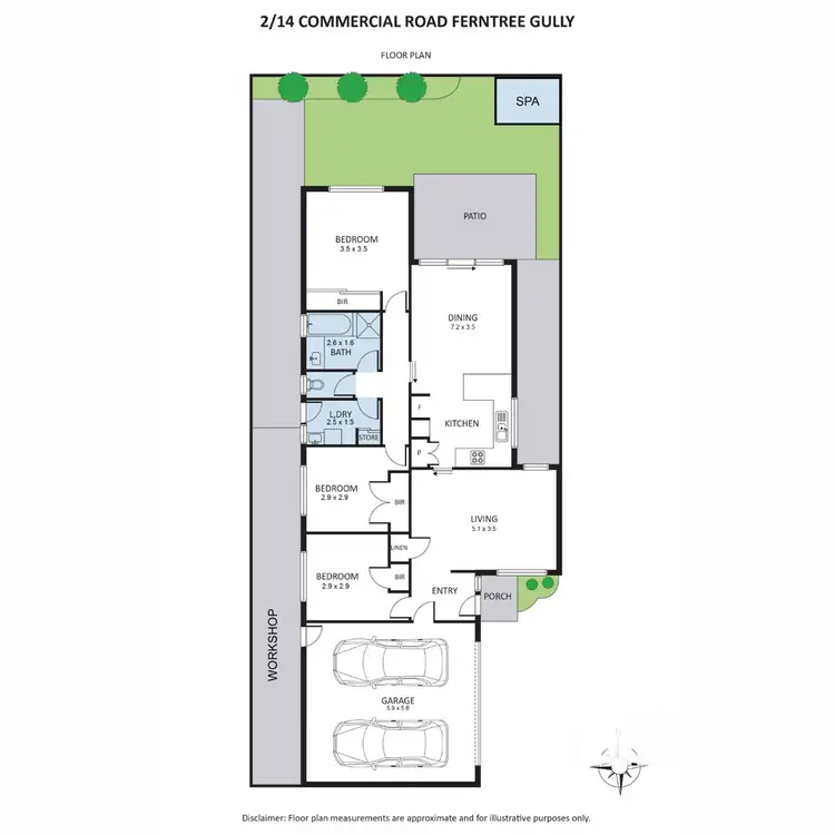Floorplan of Homely unit listing, 2/14 commercial Road, Ferntree Gully VIC 3156