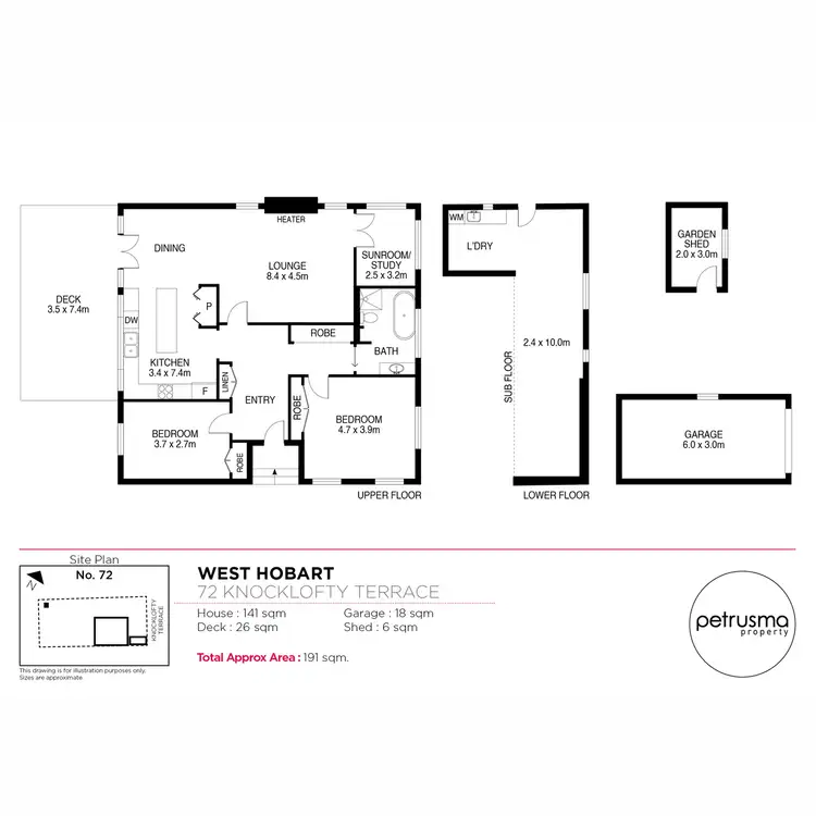 Floorplan of Homely house listing, 72 Knocklofty Terrace, West Hobart TAS 7000