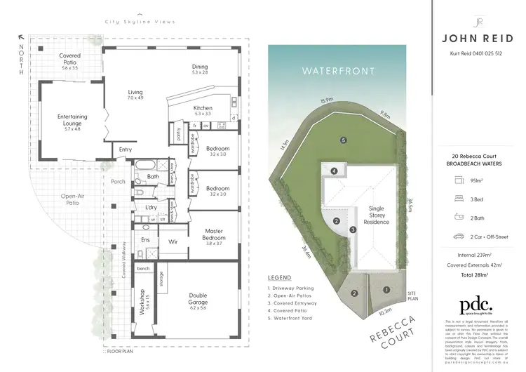 Floorplan of Homely house listing, 20 Rebecca Court, Broadbeach Waters QLD 4218