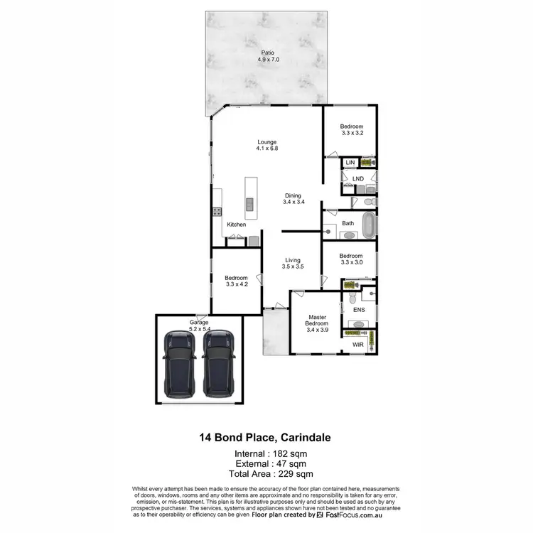 Floorplan of Homely house listing, 14 Bond Place, Carindale QLD 4152