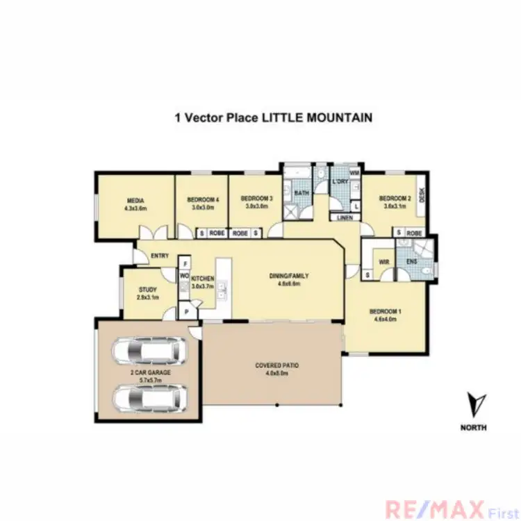 Floorplan of Homely house listing, 1 Vector Place, Little Mountain QLD 4551