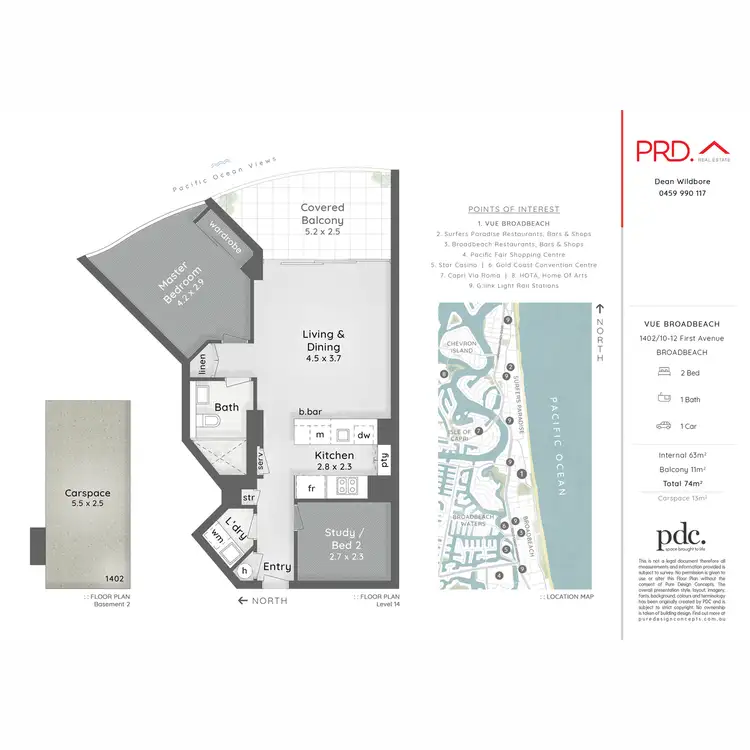 Floorplan of Homely apartment listing, 1402/10-12 First Avenue, Broadbeach QLD 4218