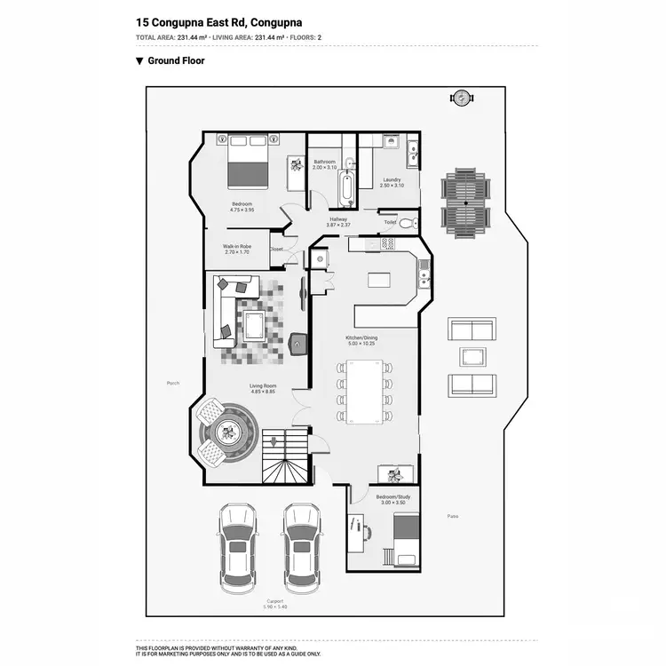Floorplan of Homely house listing, 15 Congupna East Road, Congupna VIC 3633
