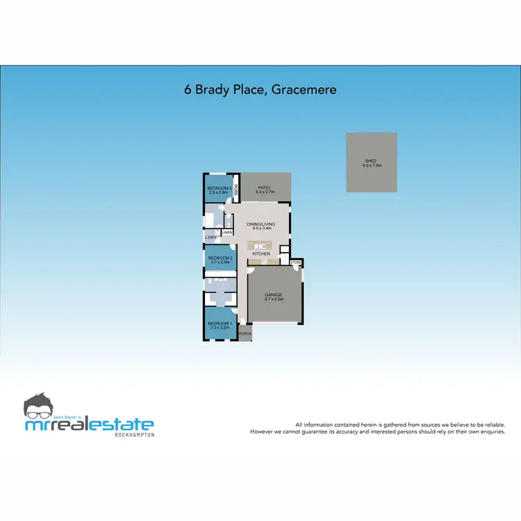 Floorplan of Homely house listing, 6 Brady Place, Gracemere QLD 4702