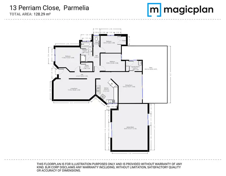 Floorplan of Homely house listing, 13 Perriam Close, Parmelia WA 6167