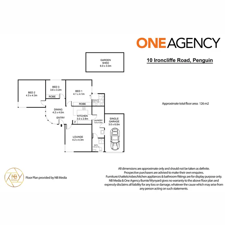 Floorplan of Homely house listing, 10 Ironcliffe Road, Penguin TAS 7316