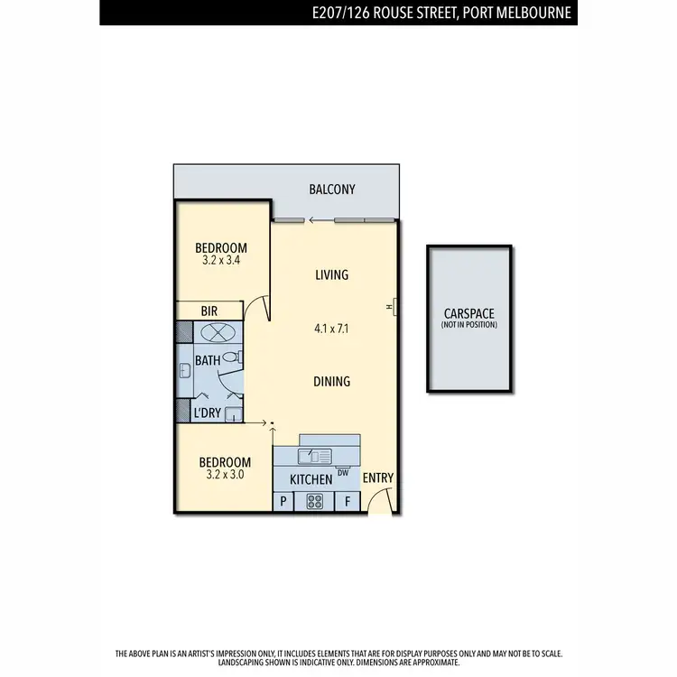 Floorplan of Homely apartment listing, E207/126 Rouse Street, Port Melbourne VIC 3207