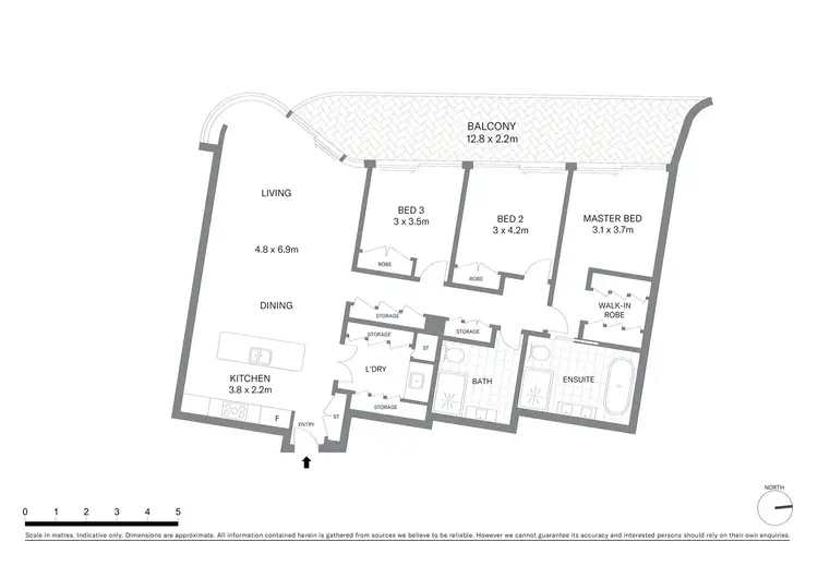 Floorplan of Homely apartment listing, 1306/71 Macquarie Street, Sydney NSW 2000