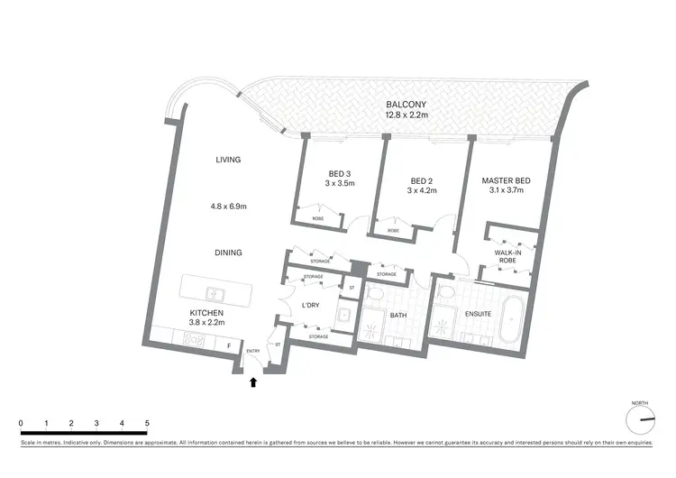 Floorplan of Homely apartment listing, 1306/71 Macquarie Street, Sydney NSW 2000