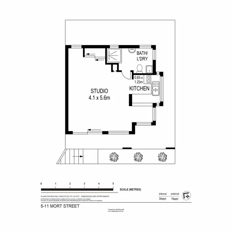 Floorplan of Homely unit listing, 5/11 Mort Street, Paddington QLD 4064
