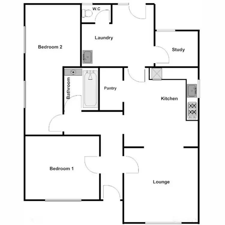 Floorplan of Homely rural property listing, 43 Dunlop Street, Mortlake VIC 3272