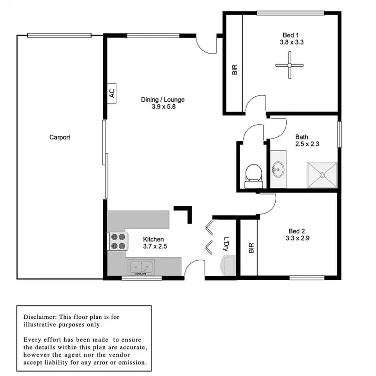 Floorplan of Homely unit listing, 8/2 Duncan Avenue, Port Lincoln SA 5606