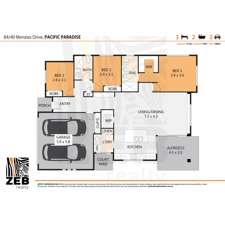 Floorplan of Homely house listing, 84/40 Menzies Drive, Pacific Paradise QLD 4564