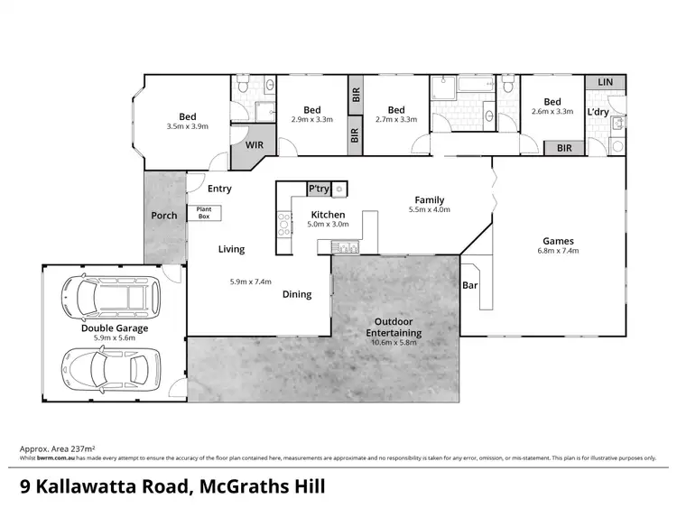 Floorplan of Homely house listing, 9 Kallawatta Grove, Mcgraths Hill NSW 2756
