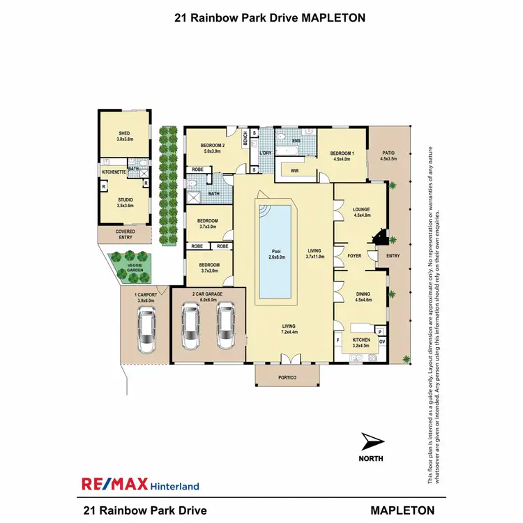 Floorplan of Homely house listing, 21 Rainbow Park Drive, Mapleton QLD 4560