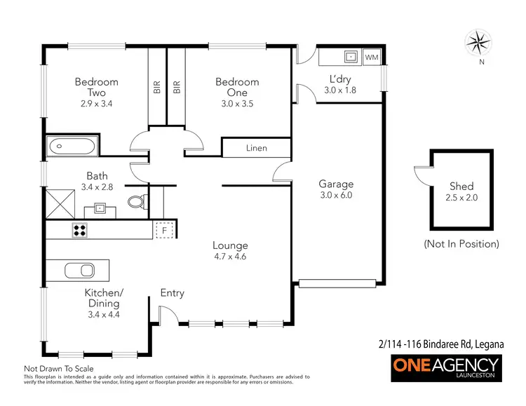 Floorplan of Homely unit listing, 2/114-116 Bindaree Road, Legana TAS 7277