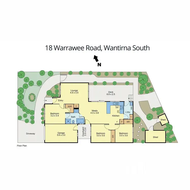 Floorplan of Homely house listing, 18 Warrawee Road, Wantirna South VIC 3152