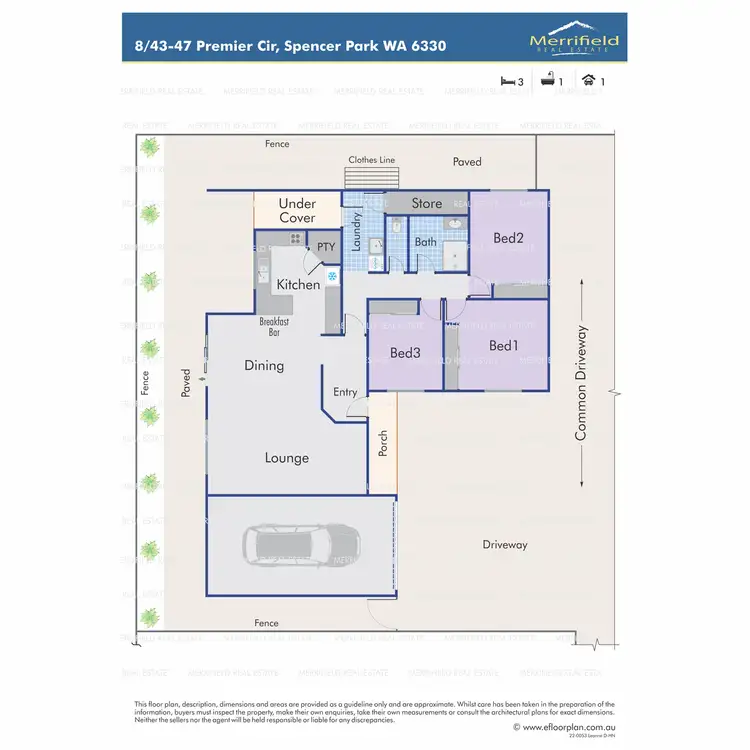 Floorplan of Homely unit listing, 8/45 Premier Circle, Spencer Park WA 6330
