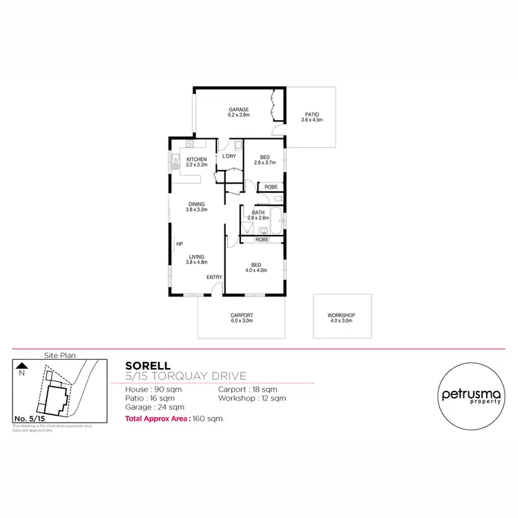 Floorplan of Homely unit listing, 5/15 Torquay Drive, Sorell TAS 7172