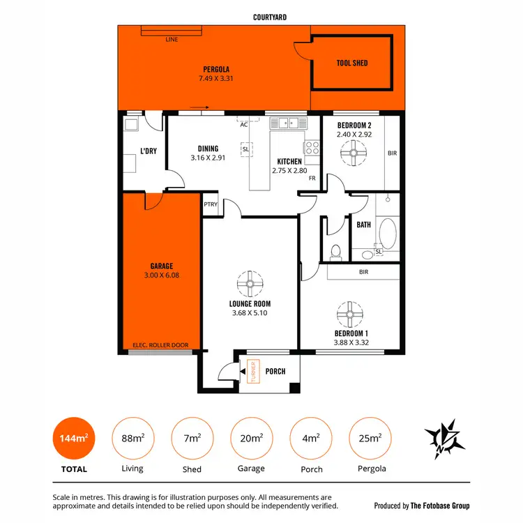 Floorplan of Homely unit listing, 2/388 Marion Road, Plympton SA 5038