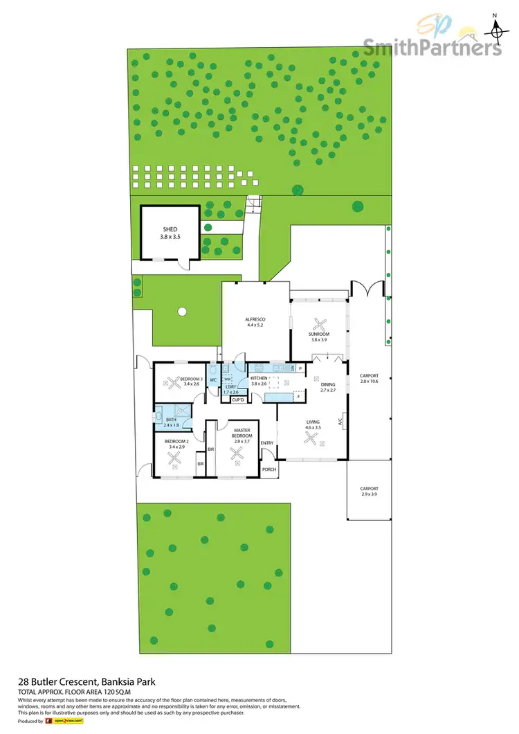 Floorplan of Homely house listing, 28 Butler Crescent, Banksia Park SA 5091